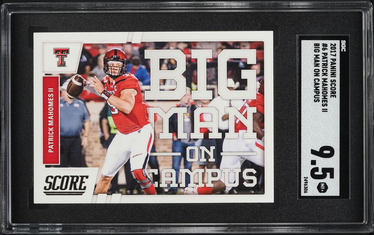 2017 Score Big Man On Campus Patrick Mahomes II ROOKIE #6 SGC 9.5 MINT+