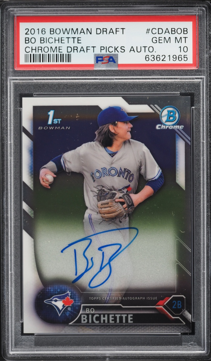 2016 Bowman Chrome Draft Picks Bo Bichette PROSPECT AUTO #CDA-BOB PSA 10 GEM MINT