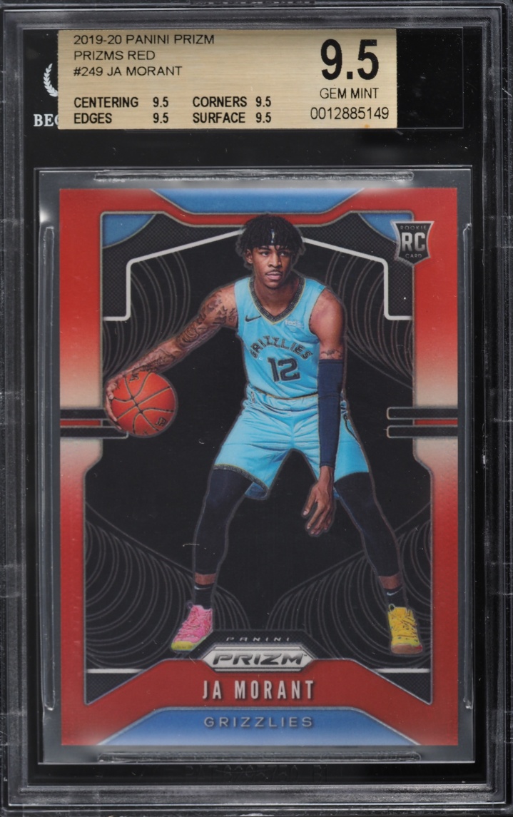 2019 Panini Prizm Red Ja Morant ROOKIE /299 #249 BGS 9.5 GEM MINT