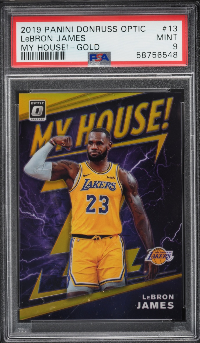 2019 Donruss Optic My House! Gold LeBron James /10 #13 PSA 9 MINT