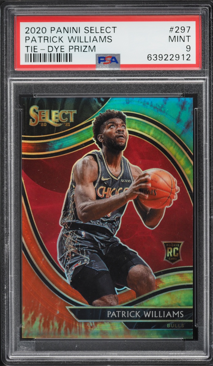2020 Select Courtside Tie-Dye Prizm Patrick Williams ROOKIE /25 #297 PSA 9 MINT