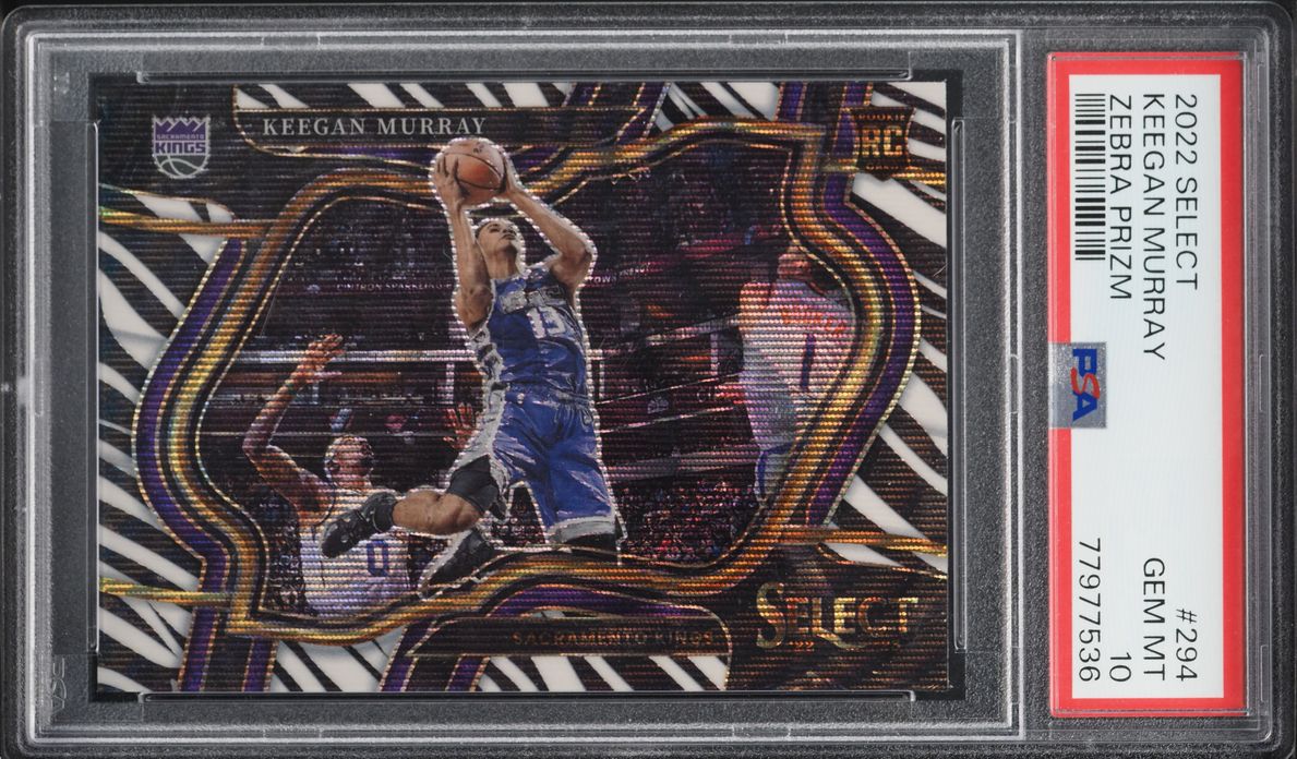 2022 Select Courtside Zebra Keegan Murray ROOKIE #294 PSA 10 GEM MINT