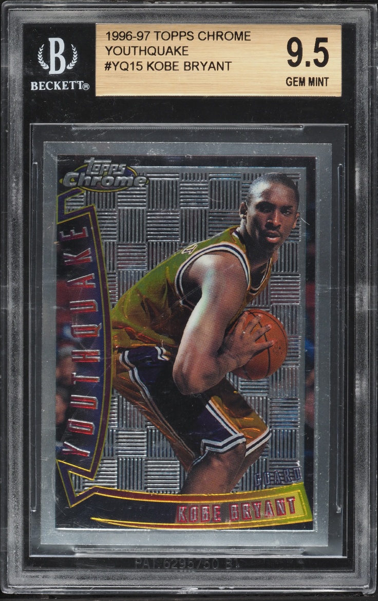 1996 Topps Chrome Youthquake Kobe Bryant ROOKIE #YQ15 BGS 9.5 GEM MINT