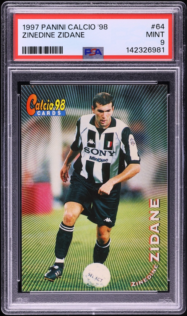 1997 Panini Calcio '98 Zinedine Zidane #64 PSA 9 MINT