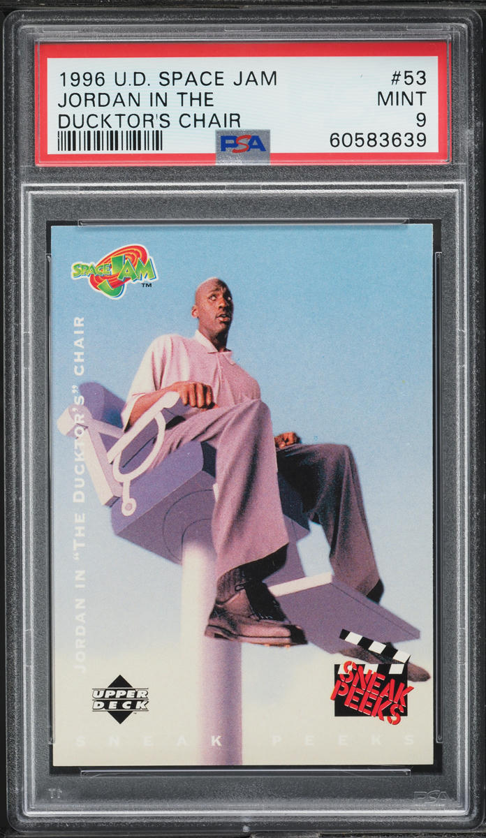 1996 Upper Deck Space Jam In The Ducktor's Chair Michael Jordan #53 PSA 9 MINT