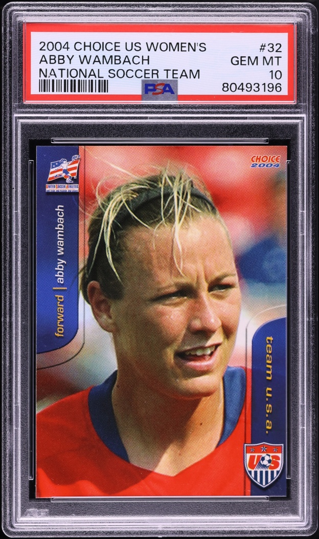 2004 Choice US Women's National Soccer Team Abby Wambach #32 PSA 10 GEM MINT - Photo 1