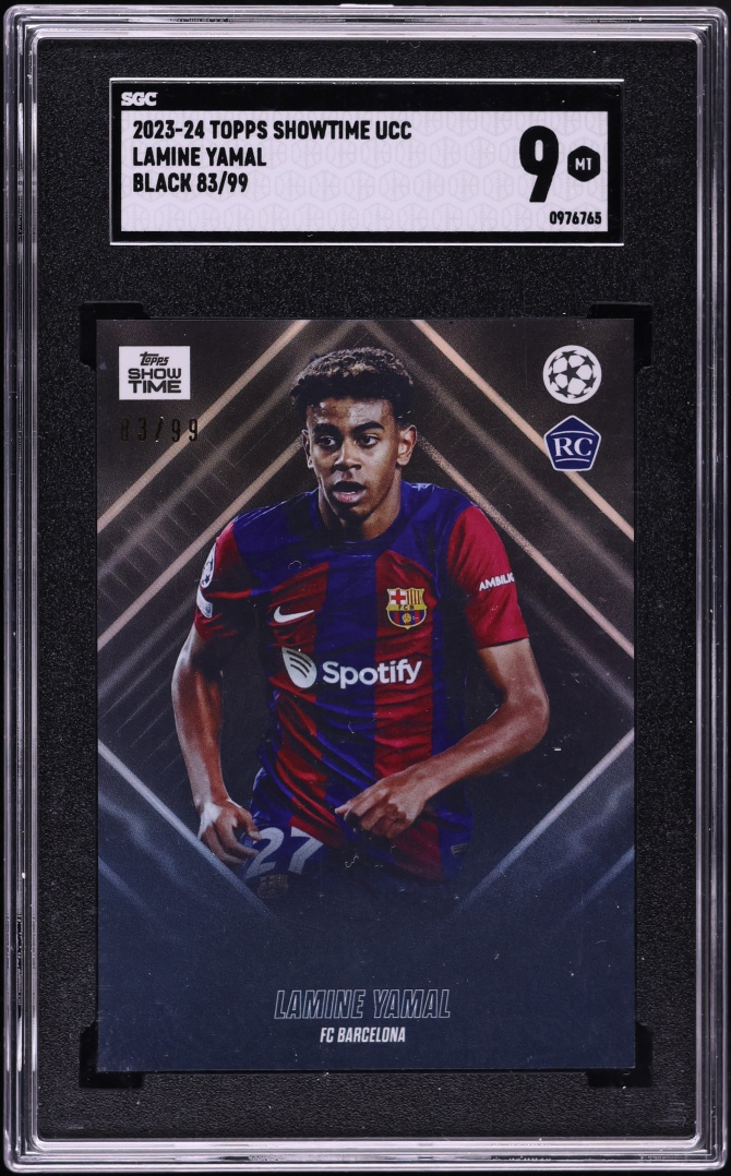 2023 Topps Showtime UEFA CC Black Lamine Yamal ROOKIE /99 SGC 9 MINT