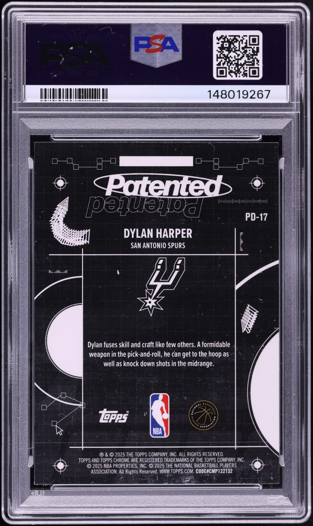 2025 Topps Chrome Patented Dylan Harper ROOKIE #PD-17 PSA 10 GEM MINT - Photo 2