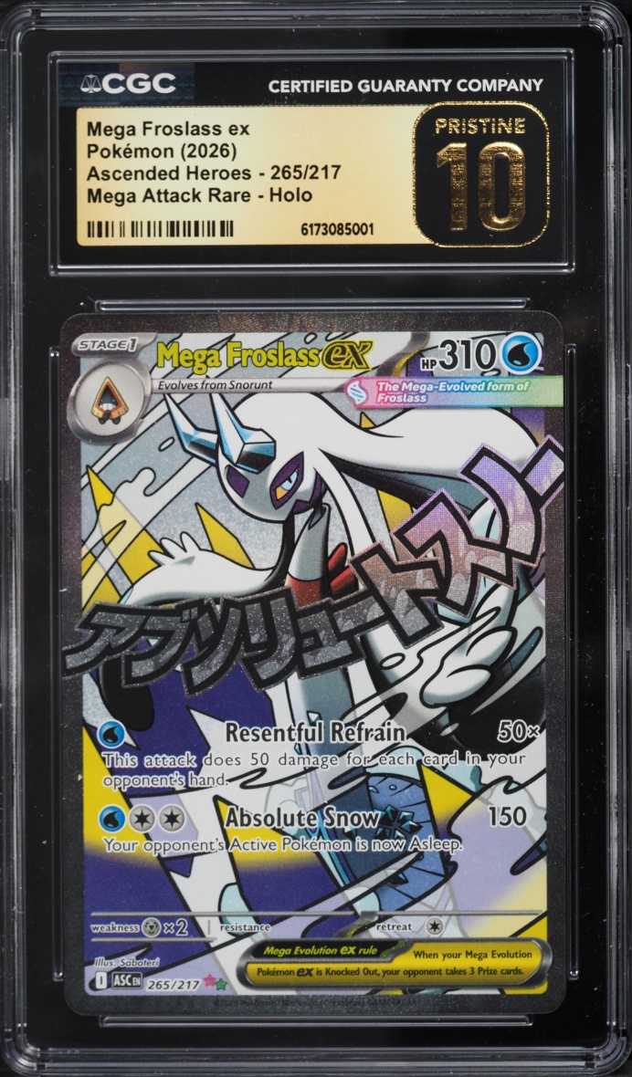 2026 Pokemon Mega Evolution Ascended Heroes MA Mega Froslass ex #265 CGC 10 PRISTINE