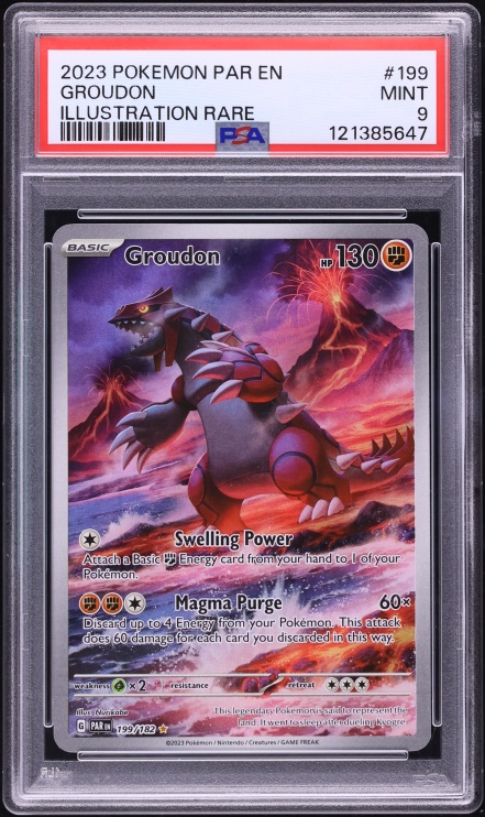 2023 Pokemon Scarlet & Violet Paradox Rift IR Groudon #199 PSA 9 MINT
