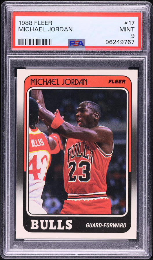1988 Fleer Basketball Michael Jordan ALL-STAR #120 PSA 9 MINT on