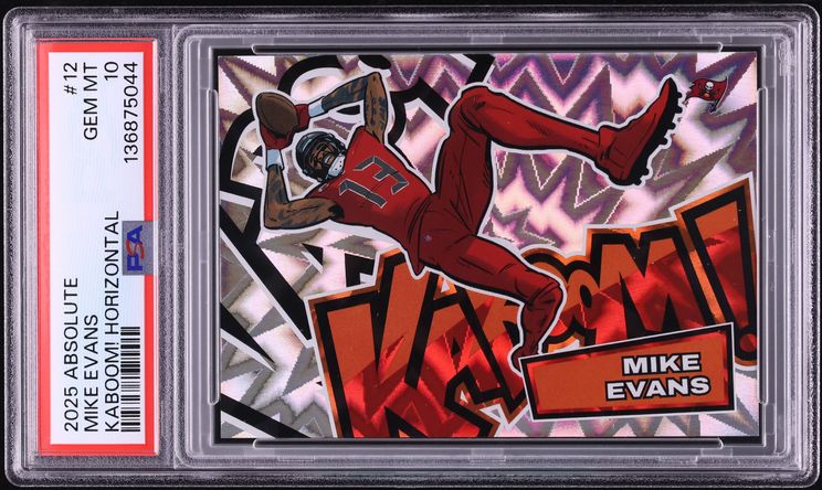 2025 Absolute Kaboom! Horizontal Mike Evans #12 PSA 10 GEM MINT - Photo 1