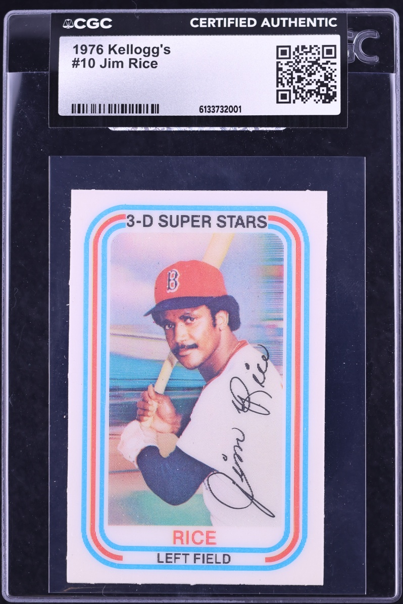 1976 Kellogg's Jim Rice #10 CGC AUTH