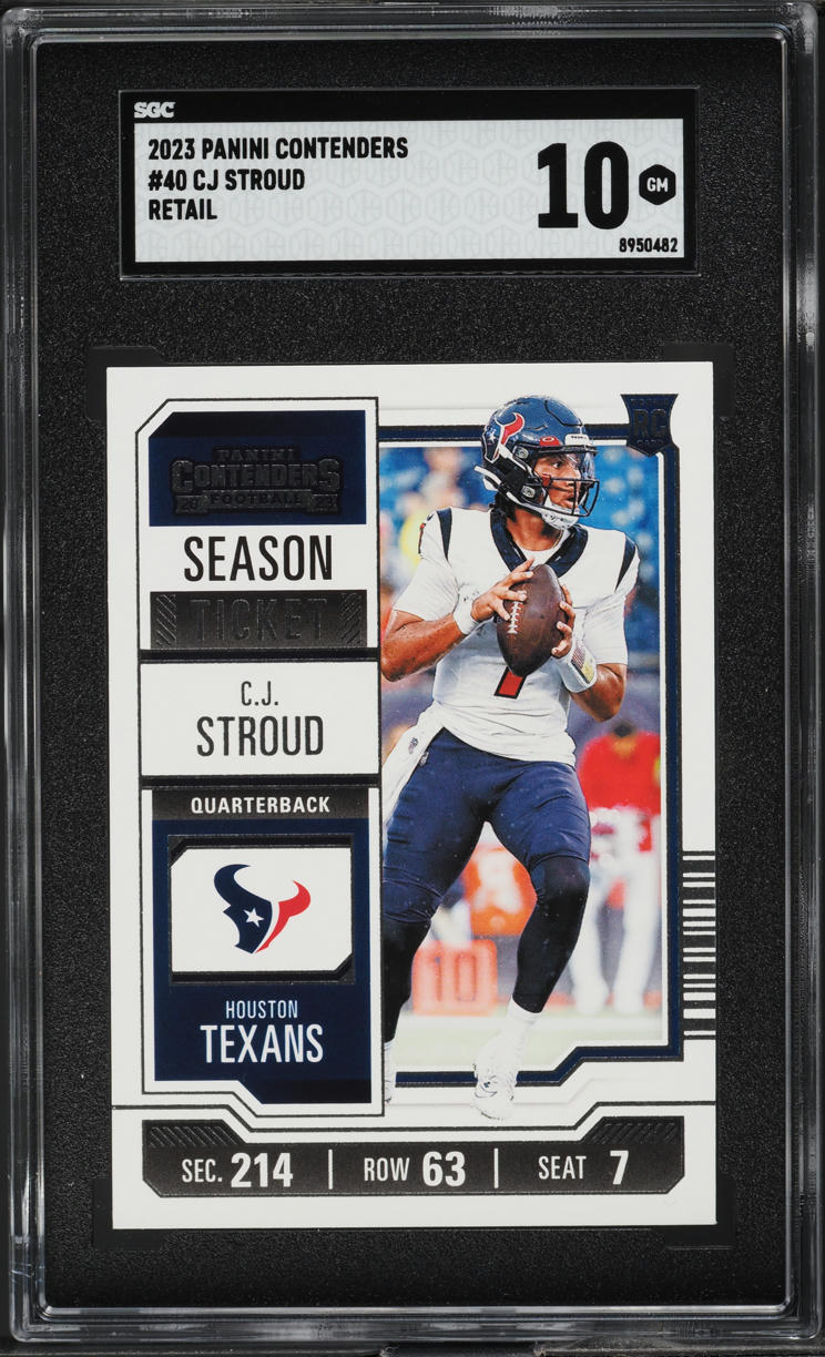 2023 Panini Contenders Retail C.J. Stroud ROOKIE #40 SGC 10 GEM MINT