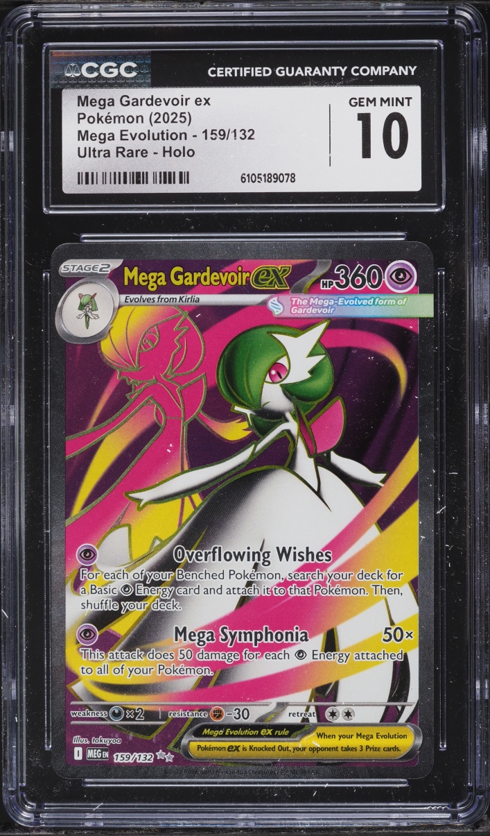 2025 Pokemon Mega Evolution Full Art Mega Gardevoir Ex #159 CGC 10 GEM MINT