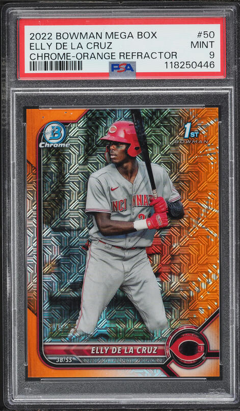 2023 Bowman Platinum Elly De La Cruz Silver Ice Refractor Rookie Card #TOP-93
