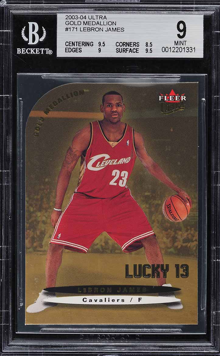 2003 Ultra Gold Medallion Die-Cut LeBron James ROOKIE #171 BGS 9 MINT - Photo 1