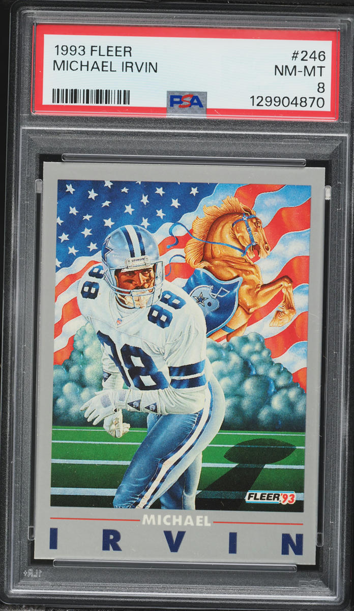 1993 Fleer Football Michael Irvin #246 PSA 8 NM-MT