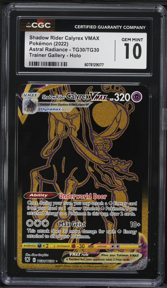 2022 Pokemon Sword & Shield Astral Radiance CHR Shadow Rider Calyrex VMAX #TG30 CGC 10 GEM MINT