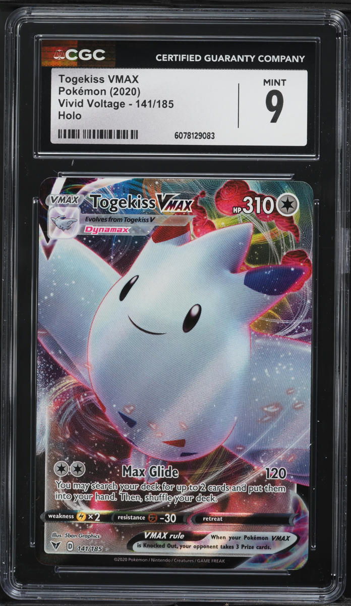 2020 Pokemon Sword & Shield Vivid Voltage Holo Togekiss VMAX #141 CGC 9 MINT