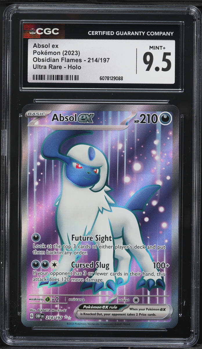 2023 Pokemon SV Obsidian Flames Full Art Absol ex #214 CGC 9.5 MINT+