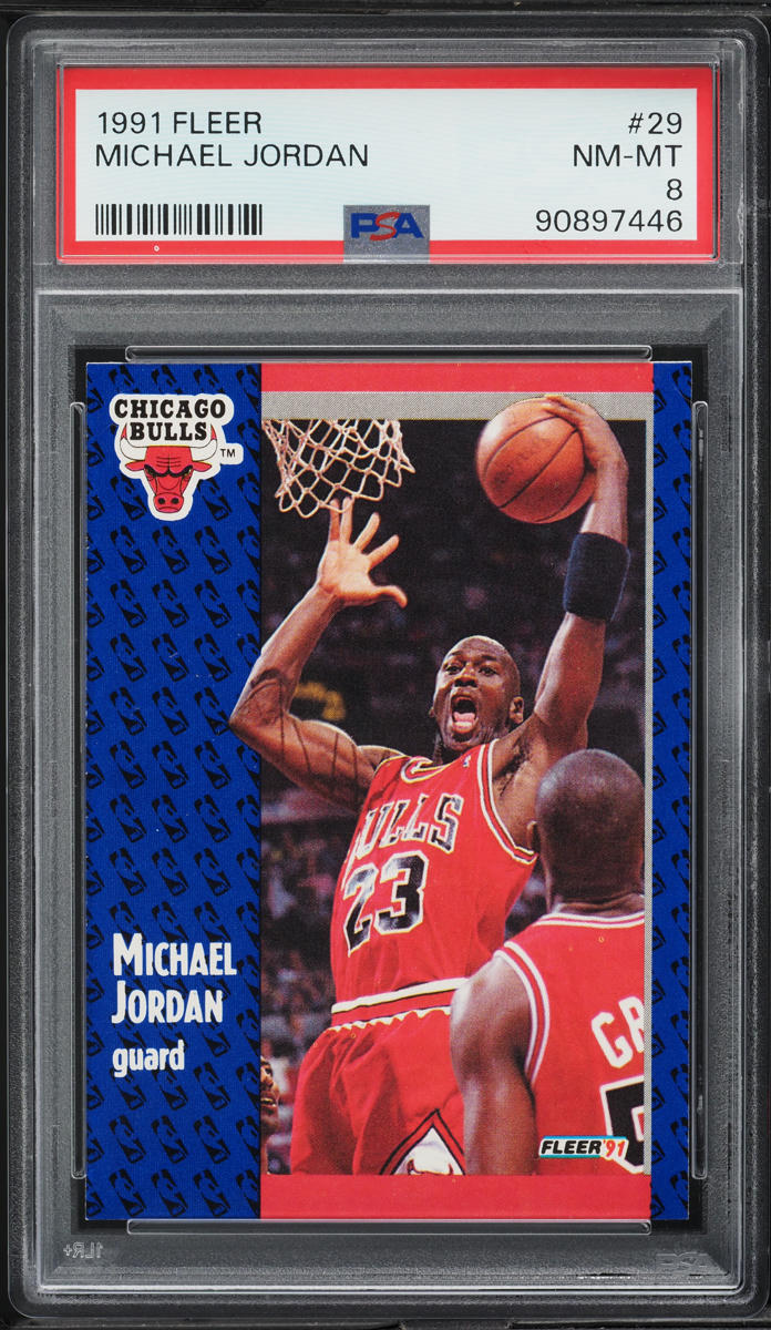 1991 Fleer Basketball Michael Jordan #29 PSA 8 NM-MT