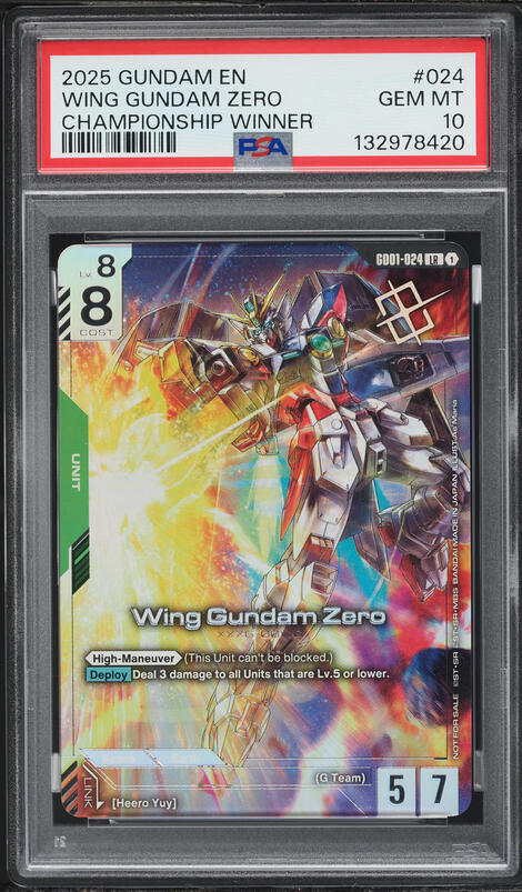 2025 Gundam Card Game Promo Championship Winner LR Wing Gundam