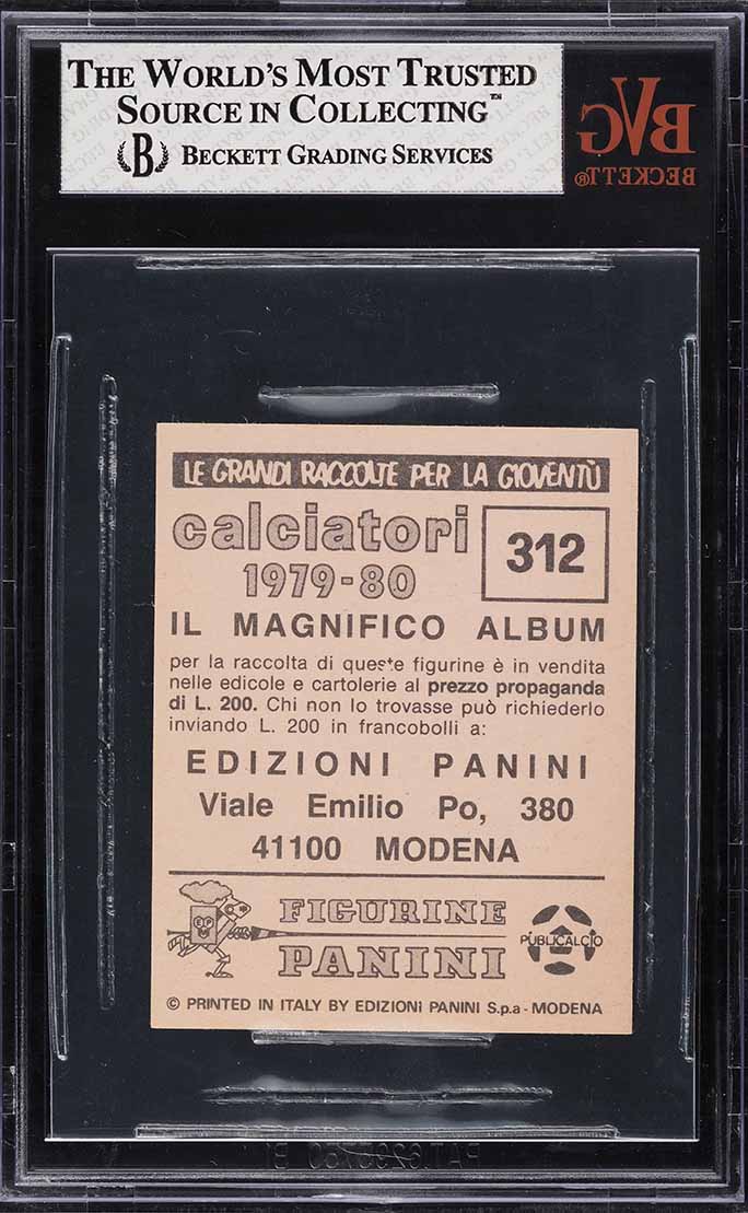 1979 Panini Calciatori Soccer Diego Maradona ROOKIE #312 BVG 7.5 NRMT+
