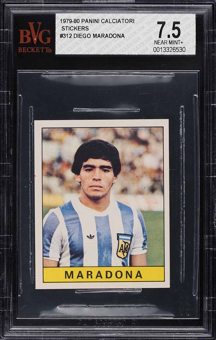 1979 Panini Calciatori Soccer Diego Maradona ROOKIE #312 BVG 7.5 NRMT+