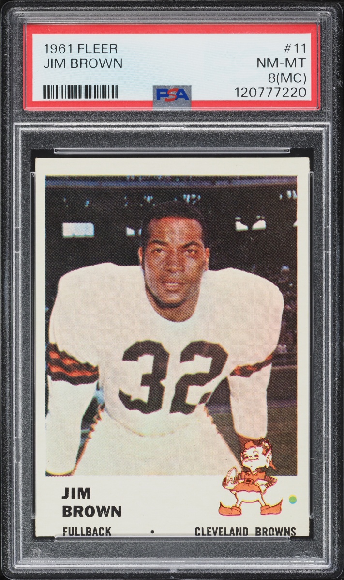 1961 Fleer Football Jim Brown #11 PSA 8 (MC) NM-MT