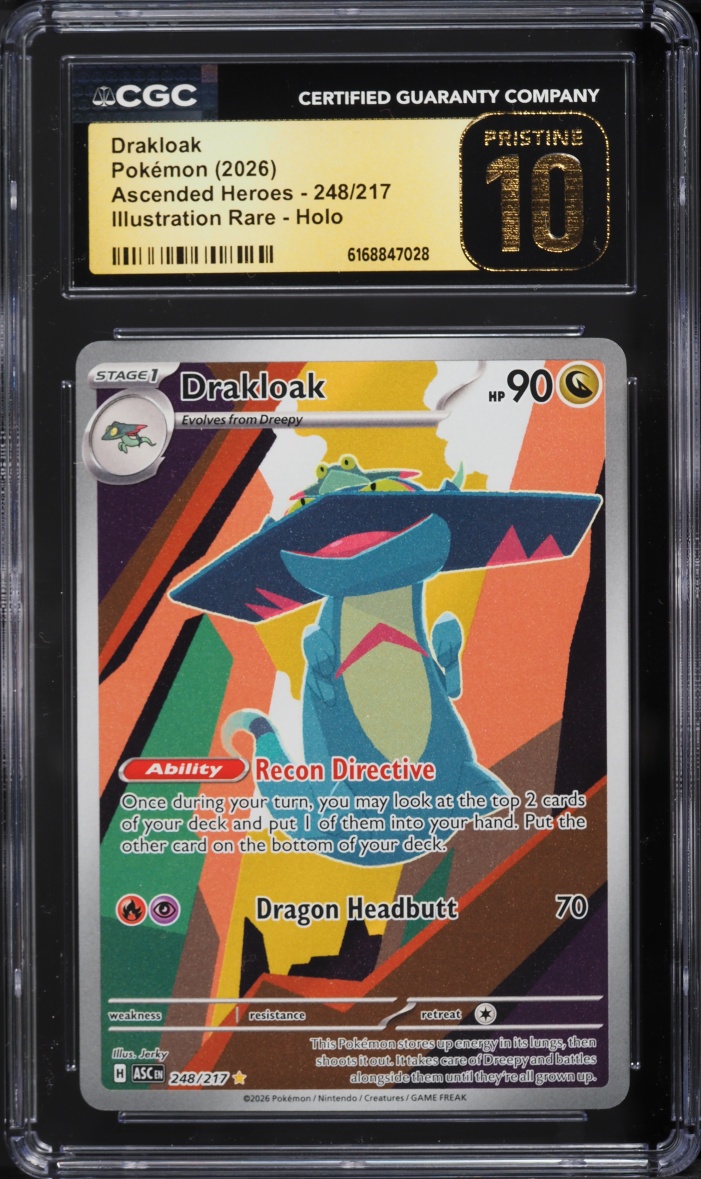 2026 Pokemon Mega Evolution Ascended Heroes IR Drakloak #248 CGC 10 PRISTINE