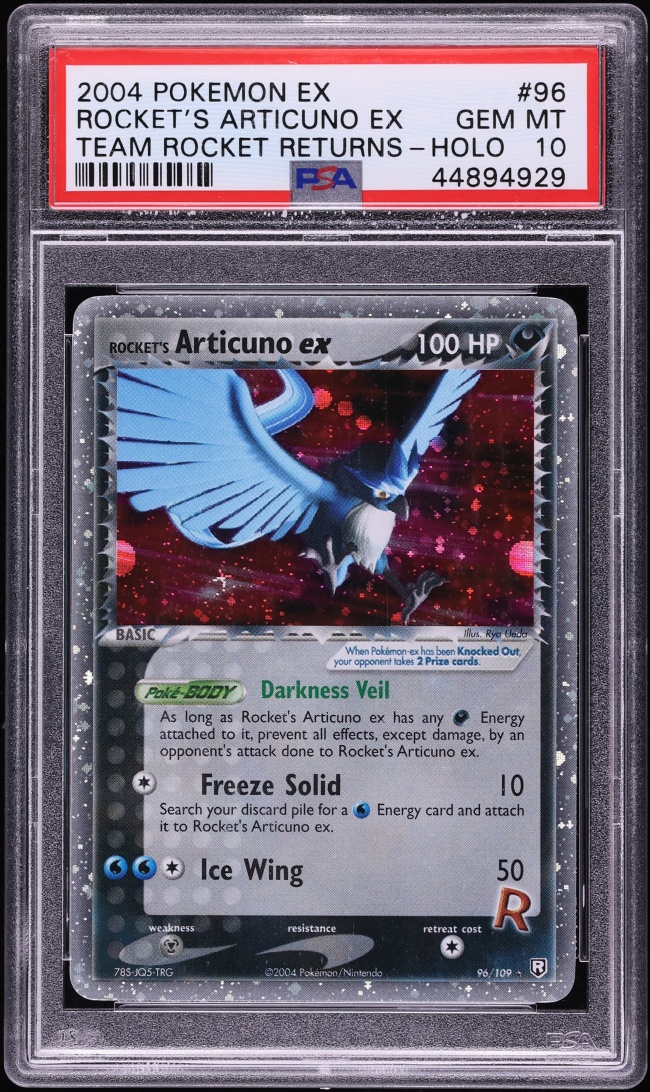 2004 Pokemon EX Team Rocket Returns Holo Rocket's Articuno ex #96 PSA 10 GEM MINT