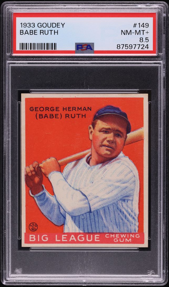 1933 Goudey Babe Ruth #149 PSA 8.5 NM-MT+ (PWCC-A)
