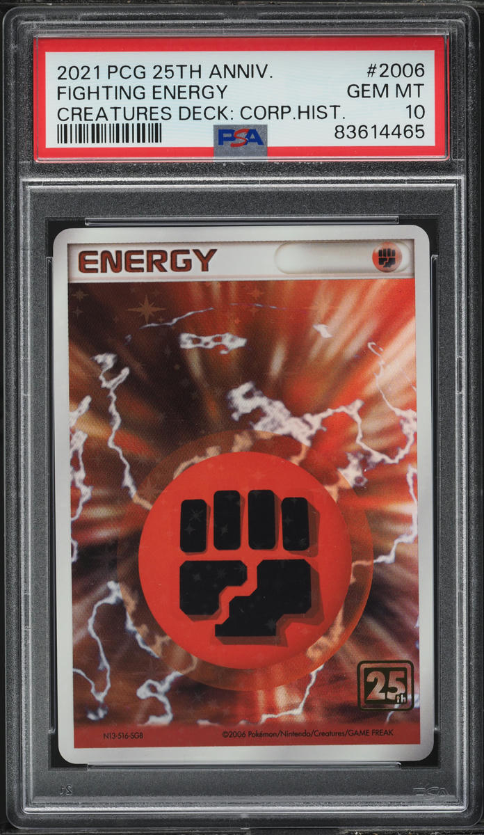 2021 Pokemon Japanese Creatures Deck Corporate History Fighting Energy PSA 10