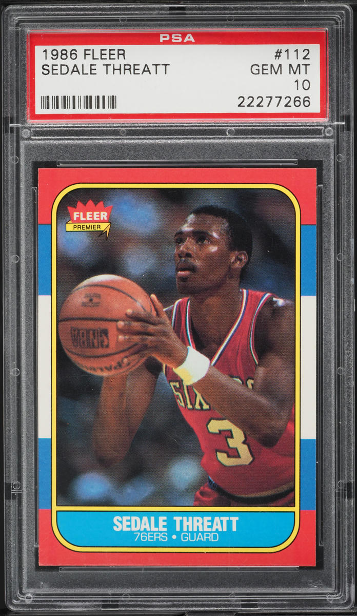 1986 Fleer Basketball Sedale Threatt ROOKIE #112 PSA 10 GEM MINT