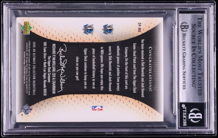 2005 Ultimate Collection Dual Dirk Nowitzki Josh Howard PATCH /40 #DP-NH BGS 9 MINT