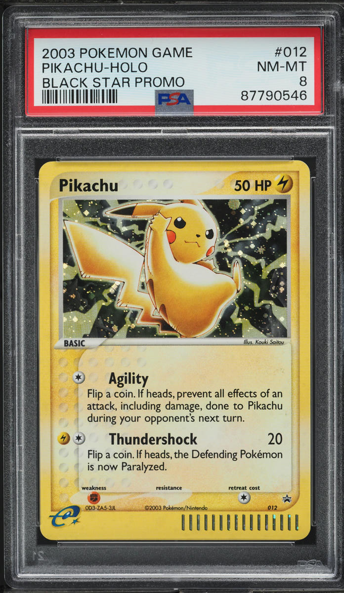 2003 Pokemon Black Star Promo Holo Pikachu #12 PSA 8 NM-MT
