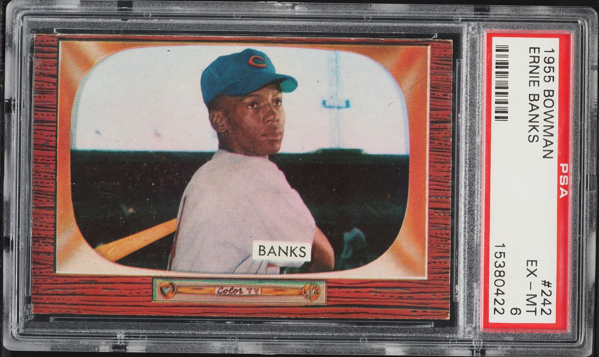 1955 Bowman Ernie Banks #242 PSA 6 EXMT