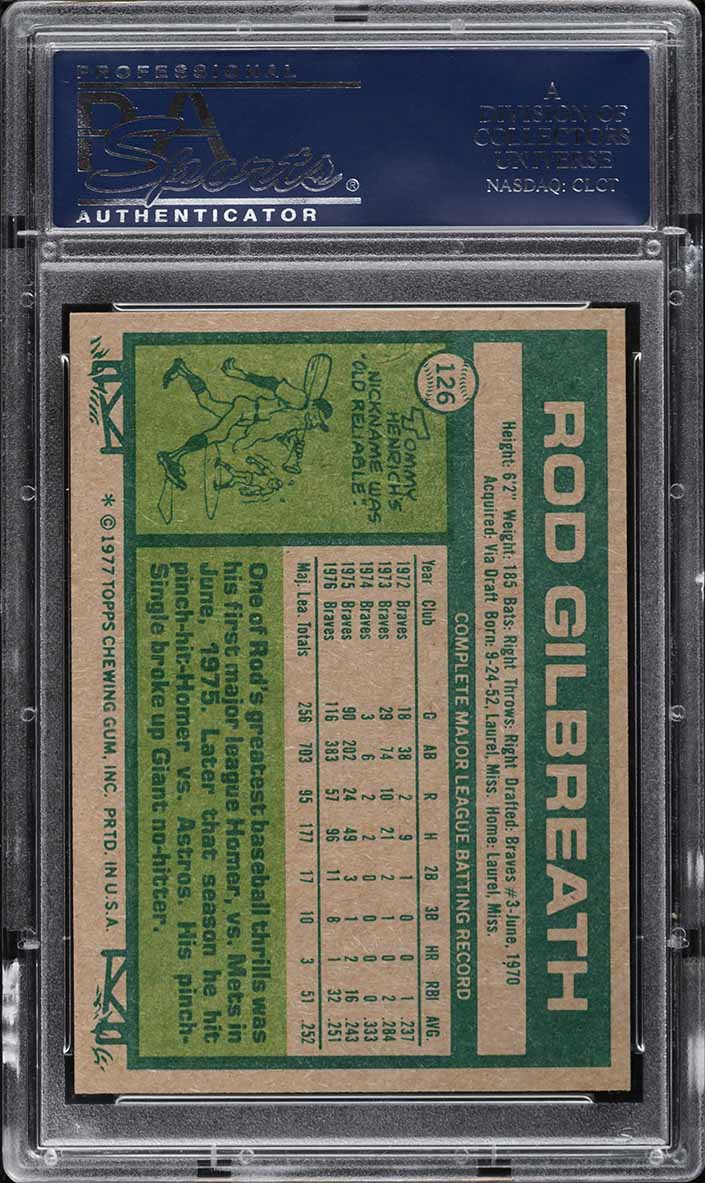 1977 Topps Rod Gilbreath #126 PSA 10 GEM MINT