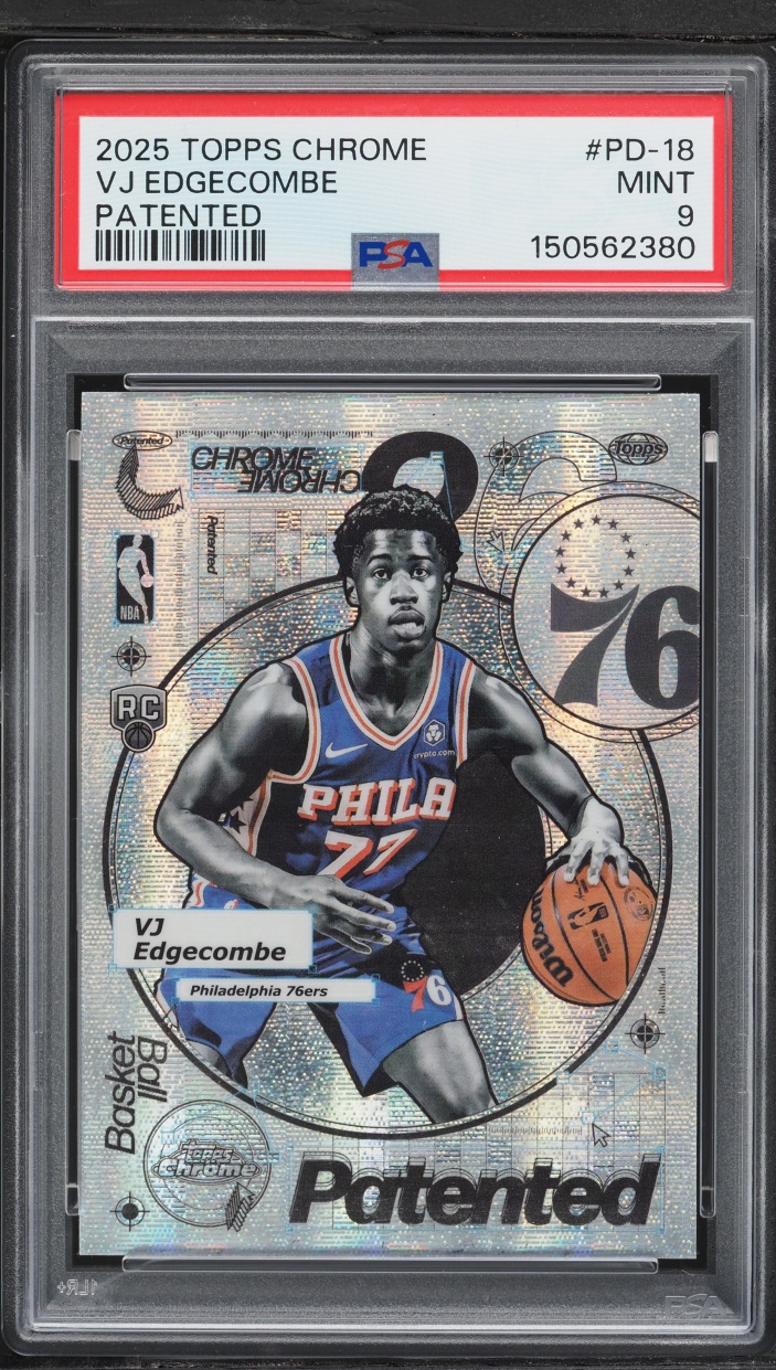 2025 Topps Chrome Patented VJ Edgecombe ROOKIE #PD-18 PSA 9 MINT