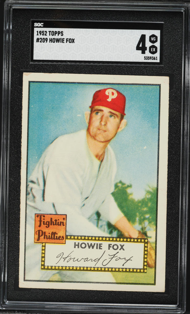 1952 Topps Howie Fox #209 SGC 4 VGEX