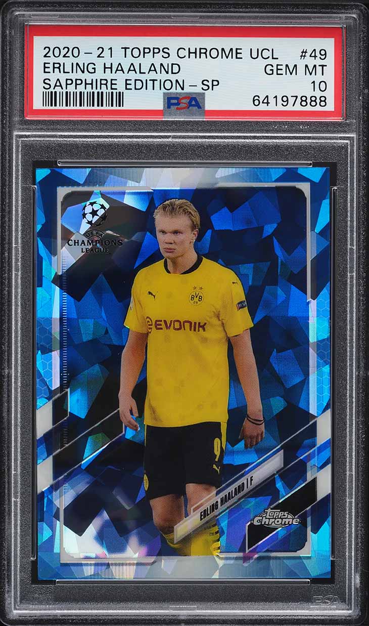 2020 Topps Chrome UEFA Champions League Sapphire Orange Erling