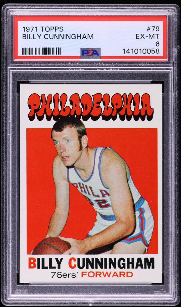 1971 Topps Basketball Billy Cunningham #79 PSA 6 EXMT