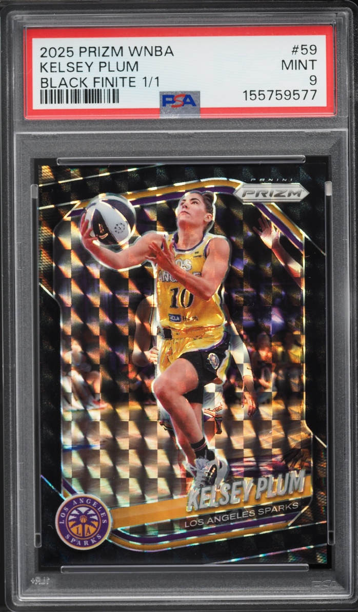 2025 Panini Prizm WNBA Black Finite Kelsey Plum 1/1 #59 PSA 9 MINT