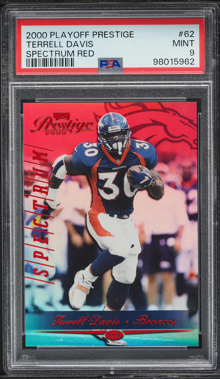 2000 Playoff Prestige Spectrum Red Terrell Davis /100 #62 PSA 9 MINT
