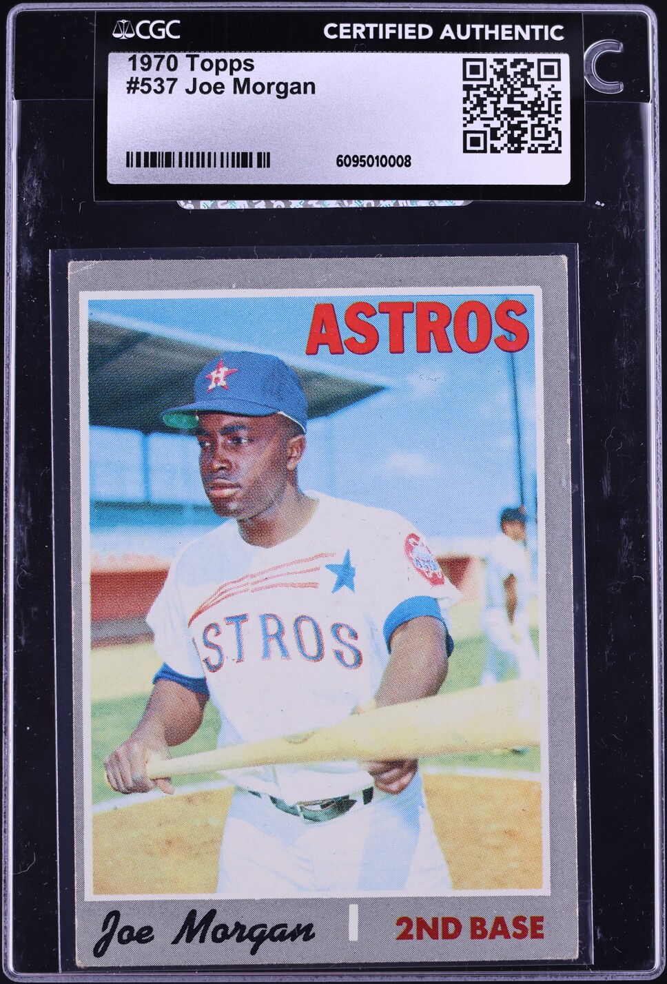 1970 Topps Joe Morgan #537 CGC AUTH
