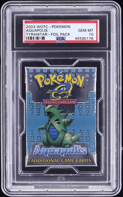 2003 Pokemon Aquapolis Foil Pack Tyranitar Art PSA 10 GEM MINT