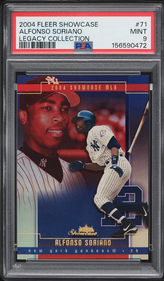 2004 Fleer Showcase Legacy Collection Alfonso Soriano /99 #71 PSA 9 MINT