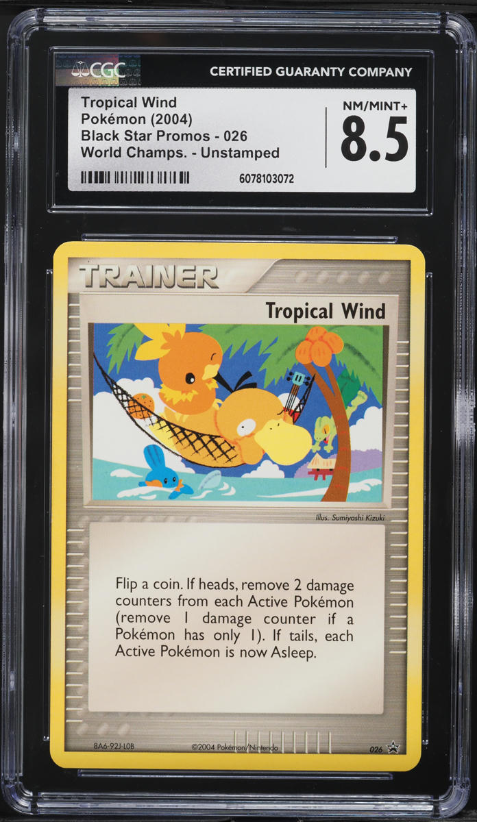 2004 Pokemon Promo World Championships Unstamped Tropical Wind #26 CGC 8.5 NM-MT+