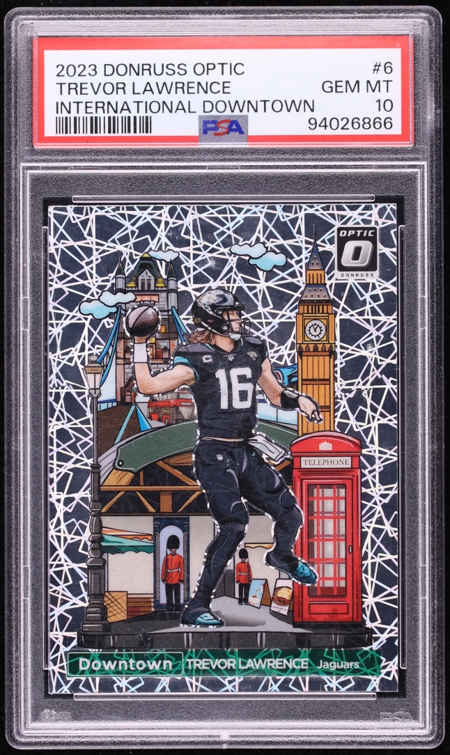 2023 Donruss Optic International Downtown Trevor Lawrence #6 PSA 10 GEM MINT